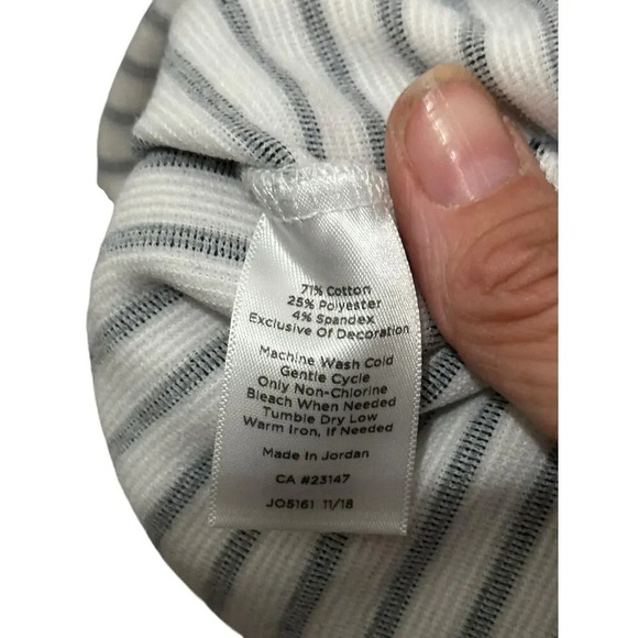 Talbots Black & White Striped Nautical Rope Neckline Sheath Dress Size 16 - Picture 3 of 8